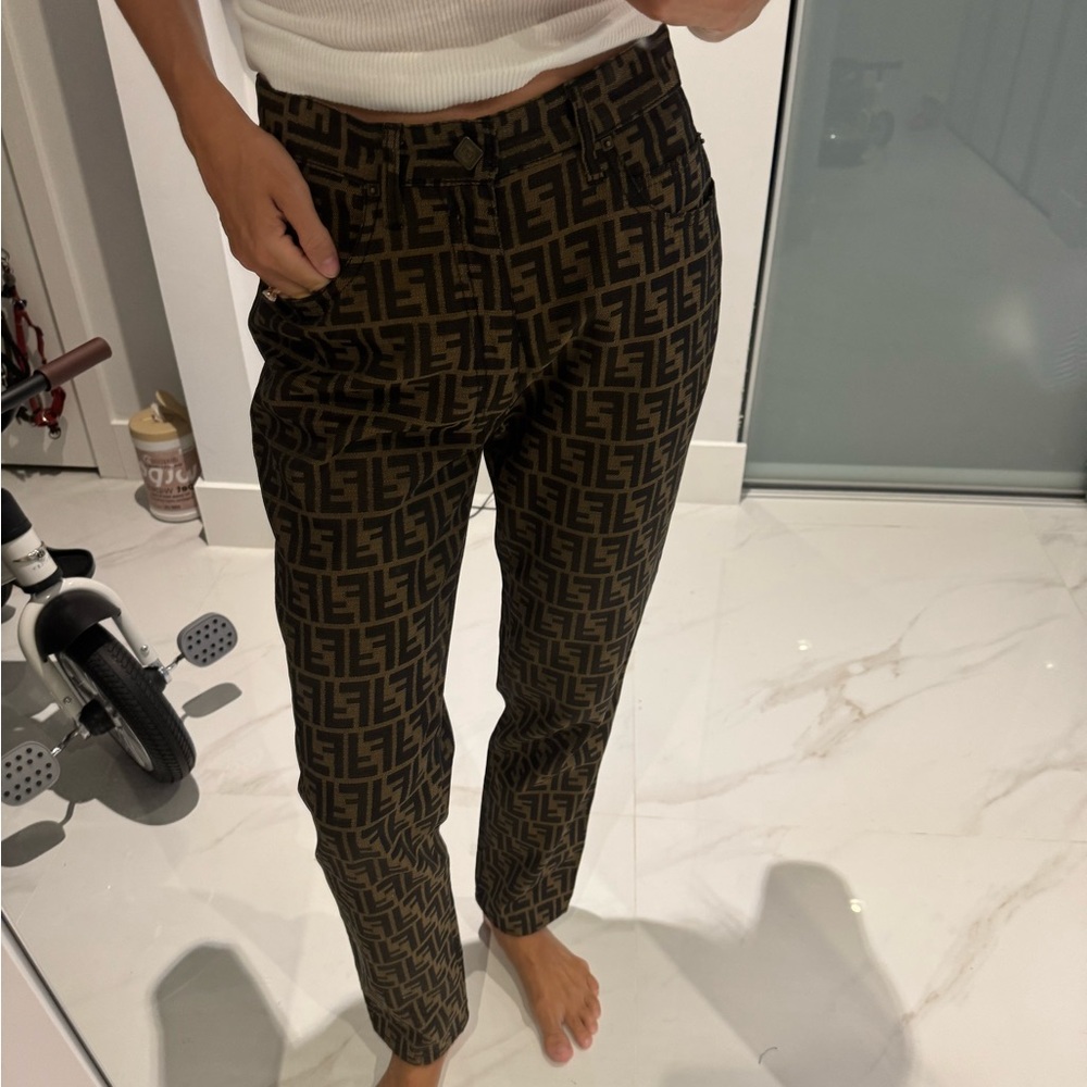 Fendi Brown Monogram Pants